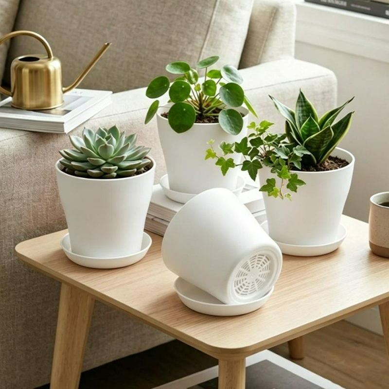Набор цветочных горшков с дрен – обзор и цена Echeveria Succulent
